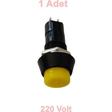 Ender 12MM Sarı Yuvarlak Kalıcı Çıt Çıt Buton Anahtar