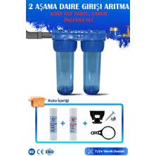 Watermelon 2 Aşama Daire Bina Şebeke Girişi Su Arıtma Cihazı 1 Mikron-5 Mikron Filtreli