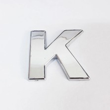 Epilons Mey Ithalat® K Harfi 3,75 cm Krom Yapışkanlı