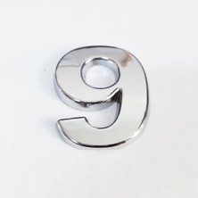 Epilons Mey Ithalat® 9 Rakamı 3,75 cm Krom Yapışkanlı