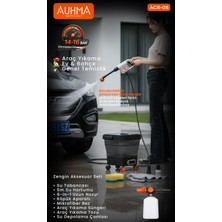 Azurtech Katlanabilir Şarjlı Kovalı 20.000MAH Auhma Bahçe Sulama Yüksek Basınçlı 150W Araç Yıkama Makinesi
