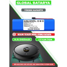 Realme Techlife Robot Süpürge Bataryası 14.4V 6400MAH (Yüksek Kapasite)
