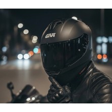 Givi 50.x Mat Siyah Kapalı Motosiklet Kaskı Spectra Siyah Camlı