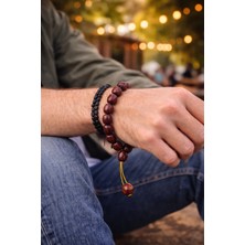 Kolyeucum Andız Ağacı Tesbih 33’lü – Doğal Ahşap -Kokulu-El Yapımı Erkek Tesbihi