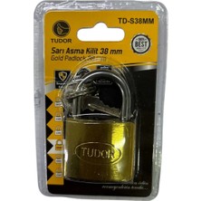 Epilons Mey Ithalat® Tudor 38 mm Kısa Sarı Asma Kilit