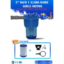 Watermelon 5 Inç Daire Bina Sayaç Girişi Pas Çamur Kireç Önleyici Su Arıtma Sistemi Pratik Yıkanabilir Filtreli