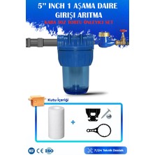 Watermelon 5 Inç Daire Bina Sayaç Girişi Pas Çamur Kireç Önleyici Su Arıtma Sistemi 1 Mikron Sediment Filtreli