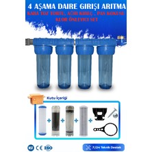 Watermelon Daire Bina Sayaç Girişi 4 Aşama Su Arıtma Sistemi Yıkanabilir - Gac - Silifoz - Blok Karbon