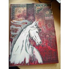 At Figürlü Modern Sanat Eseri - El Yapımı Tuval Tablo - 25X30 cm (Çerçevesiz)