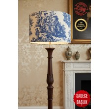 Allians Vintage Tarzda Toile De Jouy Desenli Şık Lambader Başlığı