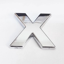 Epilons Mey Ithalat® Cemax x Harfi 3,75 cm Krom Yapışkanlı