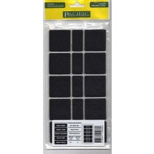 Epilons Mey Ithalat® Pacific 6040 Bl Yapışkanlı Keçe 40 mm x 40 mm Siyah