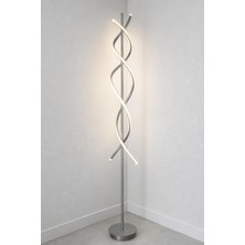 Allians Modern Gri LED Lambader, Gün Işığı Işıklı Yatak Odası ve Salon Dekoru