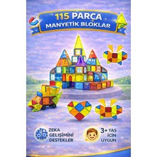 Hak-İş Oyuncak 115 Parça Manyetik - Magnet Yapı Blokları – Eğitici Manyetik Inşa Seti