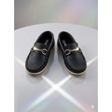 Rexba Erkek Çocuk Siyah Tokalı Mokasen Loafer