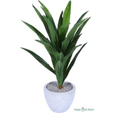 Yapay Çiçek Sitesi Yapay Kılıç Bitkisi 110 cm Bohem Saksıda Yeşil