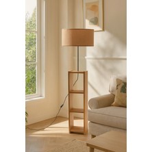 Allians Şık Dekoratif Lambader ve Silindir Şapka Sütlü Kahve Renkli Tasarım