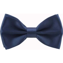 Gutiero Lacivert Saten Papyon Desenli Ve Şık Erkek Aksesuarı Mikro Fiber Malzeme