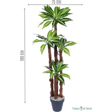 Yapay Çiçek Sitesi 4 Gövdeli Yapay Botanik Ağaç 190 cm Model 7