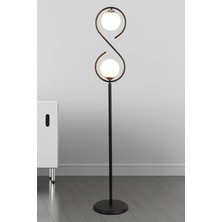 Allians Siyah Bakır Lambader, Beyaz Camlı, Modern ve Şık Tasarım