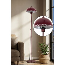 Allians Modern Bordo Metal Lambader, Oturma ve Yatak Odası Için Şık Aydınlatma