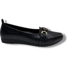 C-Shoes 3077-26 Cilt Taşlı Elips Toka Anatomik Kadın Babet