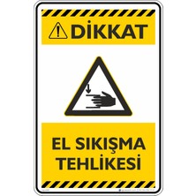 İsg Tabelam 25X35CM/ETIKET/EL Sıkışma Tehlikesi