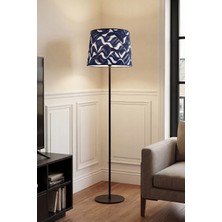 Allians Şık Siyah Metal Ayaklı Kumaş Lambader, Oturma ve Yatak Odası Için