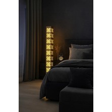 Allians Amber LED Artı Desenli Dekoratif Lambader, Şık ve Modern Aydınlatma