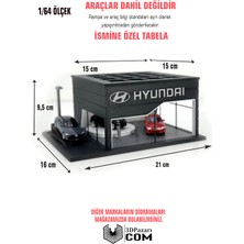 3dpazarıcom 1/64 Ölçekli Siyah Renkli Hyundai Diorama Tasarımlı Araç Sergileme Garajı 3D Baskı