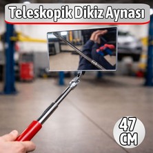 Badem10 Teleskopik Kare Dikiz Aynası 47 cm Araç Kör Nokta Önleyici Yan Ayna Uzatma Dikiz Aynası