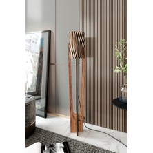 Allians Modern Ceviz Renkli Minimalist Lambader, Şık ve Fonksiyonel Aydınlatma