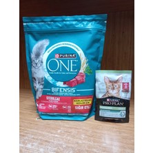 Purina One Sığır Etli Kısırlaştırılmış Kedi Maması 800GR+2 adet pro plan kısırlaştırılmış sığır etli kedi yaş mama 85 gram