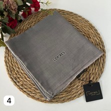 Lop'res Soft Pamuklu Eşarp Açık Gri LDNA0504