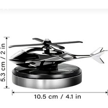 Araba Güneş Enerjisiyle çalışan Araç Helikopter kokulu Süs Gri