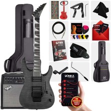 Maxword Grade-50AMP Gray Rosewood Floyde Rose 50 W Amfili Elektro Gitar