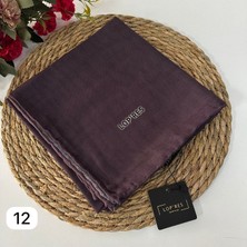 Lop'res Soft Pamuklu Eşarp Patlıcan Moru LDNA0512