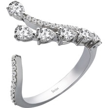 Sirius Pırlanta ve Damla Kesim Beyaz Topaz Serena Yüzük 0417R0348