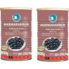 Marmarabirlik Doğal Salamura Zeytin 800 gr Teneke M Boy (261-290) x 2 Adet