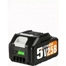 Vice Avm V258 Yedek Akü Batarya 5.0Ah 10 Pilli Işık Göstergeli - 10x2450 mAh Gerçek Değerli Pil Bloğu