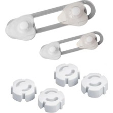 River World Priz Içi 4 Adet Güvenlik Düğmesi 2 Boy Çekmece Dolap Kilidi 6 Parça