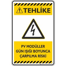 İsg Tabelam 25X35CM/KOMPOZIT/PV Modiller Gün Işığı Boyunca Çarpılma Riski