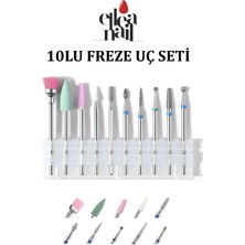 Ellea Nail Freze Ucu Seti, Manikür Pedikür Freze Ucu 10'lu Kutulu Set