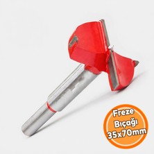 Nzb Profesyonel Ahşap Freze Bıçağı 35X70 mm Marangoz Freze Ucu Ahşap Oyma Kanal Açma Freze Bıçağı