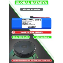 Zoozee Z50 Uyumlu Robot Süpürge Bataryası 14.4V 6400MAH Li-Ion Pil (Yüksek Kapasite)