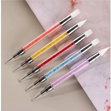 Ellea Nail Hamur Jel Fırça ve Dotts (Dotting) Kalem Takım Seti