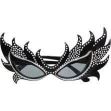 DS LLC Ieg ™ Taşlı Siyah Alev Parti Gözlüğü DSLLCRS-IEGK34