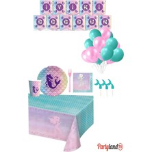 Partylandtr Deniz Kızı 16 Kişilik Doğum Günü Parti Seti