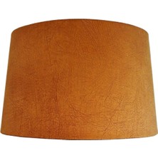 Allians Şık Turuncu Antik Serisi Lambader ve Abajur Şapkası Seti