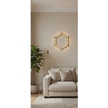 Safir Design Dekoratif LED Aydınlatmalı Altıgen Duvar Süsü